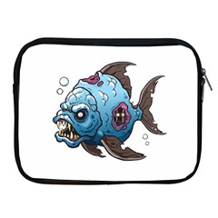 Piranha T-shirtwhite Look Calm Piranha 09 T-shirt Apple Ipad 2/3/4 Zipper Cases by EnriqueJohnson