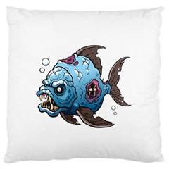 Piranha T-shirtwhite Look Calm Piranha 09 T-shirt Standard Premium Plush Fleece Cushion Case (two Sides) by EnriqueJohnson