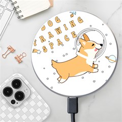 Frawing Space Dog Lover T- Shirt Cool Dog Frawing Space Dog Lover T- Shirt Wireless Fast Charger(White)