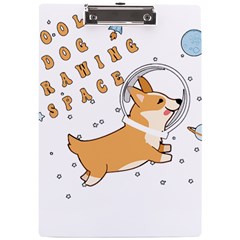 Frawing Space Dog Lover T- Shirt Cool Dog Frawing Space Dog Lover T- Shirt A4 Acrylic Clipboard