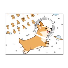 Frawing Space Dog Lover T- Shirt Cool Dog Frawing Space Dog Lover T- Shirt Crystal Sticker (a4) by ZUXUMI