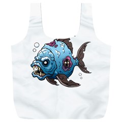 Piranha T-shirtwhite Look Calm Piranha 09 T-shirt Full Print Recycle Bag (xxl) by EnriqueJohnson