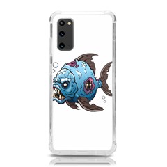 Piranha T-shirtwhite Look Calm Piranha 09 T-shirt Samsung Galaxy S20 6 2 Inch Tpu Uv Case by EnriqueJohnson