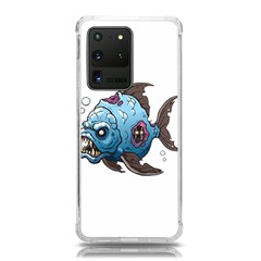 Piranha T-shirtwhite Look Calm Piranha 09 T-shirt Samsung Galaxy S20 Ultra 6 9 Inch Tpu Uv Case by EnriqueJohnson