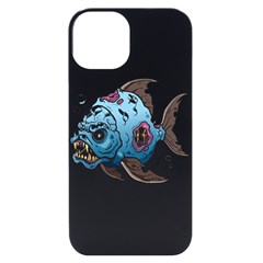 Piranha T-shirtwhite Look Calm Piranha 09 T-shirt Iphone 14 Black Uv Print Case