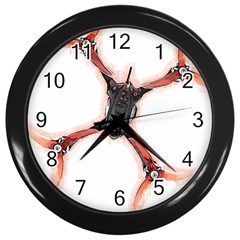 Freestyle Drone T- Shirt F P V Freestyle Drone Racing Drawing Artwork T- Shirt Wall Clock (black) by ZUXUMI