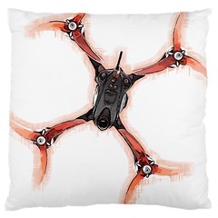 Freestyle Drone T- Shirt F P V Freestyle Drone Racing Drawing Artwork T- Shirt Large Cushion Case (one Side) by ZUXUMI