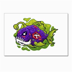 Piranha T-shirtwhite Look Calm Piranha 27 T-shirt Postcards 5  X 7  (pkg Of 10) by EnriqueJohnson