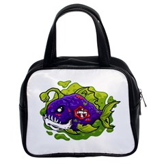 Piranha T-shirtwhite Look Calm Piranha 27 T-shirt Classic Handbag (two Sides) by EnriqueJohnson