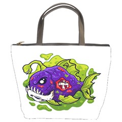 Piranha T-shirtwhite Look Calm Piranha 27 T-shirt Bucket Bag by EnriqueJohnson