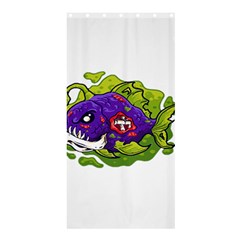 Piranha T-shirtwhite Look Calm Piranha 27 T-shirt Shower Curtain 36  X 72  (stall)  by EnriqueJohnson