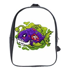 Piranha T-shirtwhite Look Calm Piranha 27 T-shirt School Bag (xl) by EnriqueJohnson