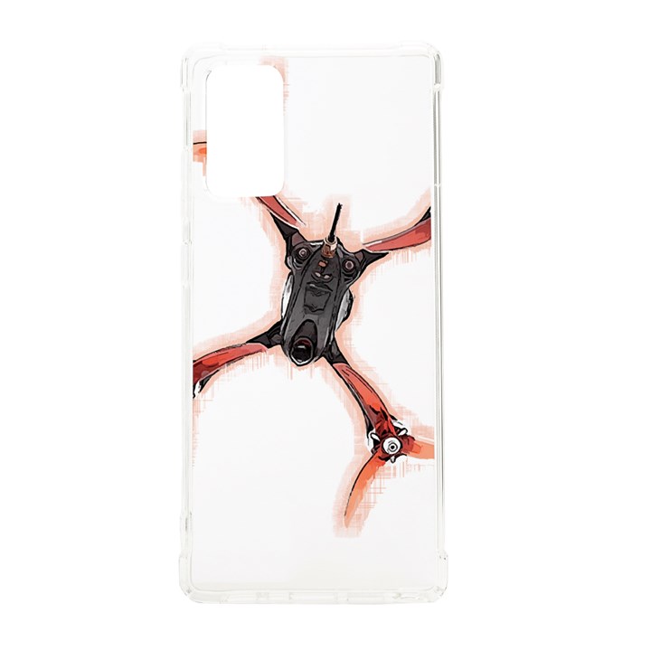 Freestyle Drone T- Shirt F P V Freestyle Drone Racing Drawing Artwork T- Shirt Samsung Galaxy Note 20 TPU UV Case