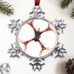 Freestyle Drone T- Shirt F P V Freestyle Drone Racing Drawing Artwork T- Shirt Metal Large Snowflake Ornament by ZUXUMI