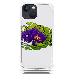 Piranha T-shirtwhite Look Calm Piranha 27 T-shirt Iphone 13 Mini Tpu Uv Print Case by EnriqueJohnson