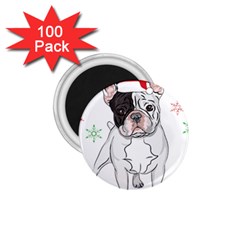 French Bulldog Christmas T- Shirt Christmas Santa Frenchie T- Shirt 1 75  Magnets (100 Pack)  by ZUXUMI