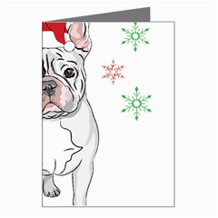 French Bulldog Christmas T- Shirt Christmas Santa Frenchie T- Shirt Greeting Card by ZUXUMI