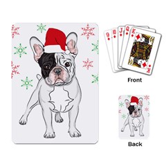 French Bulldog Christmas T- Shirt Christmas Santa Frenchie T- Shirt Playing Cards Single Design (rectangle) by ZUXUMI