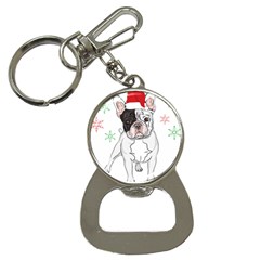 French Bulldog Christmas T- Shirt Christmas Santa Frenchie T- Shirt Bottle Opener Key Chain