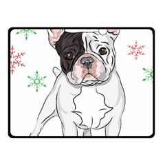 French Bulldog Christmas T- Shirt Christmas Santa Frenchie T- Shirt Fleece Blanket (small) by ZUXUMI