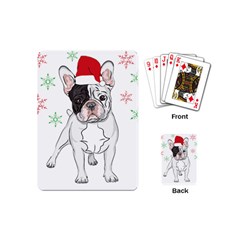 French Bulldog Christmas T- Shirt Christmas Santa Frenchie T- Shirt Playing Cards Single Design (mini) by ZUXUMI