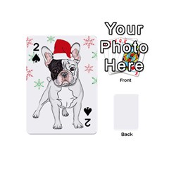 French Bulldog Christmas T- Shirt Christmas Santa Frenchie T- Shirt Playing Cards 54 Designs (mini) by ZUXUMI