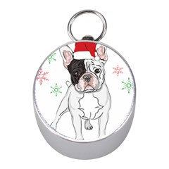 French Bulldog Christmas T- Shirt Christmas Santa Frenchie T- Shirt Mini Silver Compasses by ZUXUMI