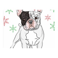 French Bulldog Christmas T- Shirt Christmas Santa Frenchie T- Shirt Two Sides Premium Plush Fleece Blanket (mini) by ZUXUMI