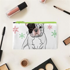 French Bulldog Christmas T- Shirt Christmas Santa Frenchie T- Shirt Cosmetic Bag (xs) by ZUXUMI