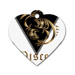 Pisces T-shirtnew Zodiac Pisces T-shirt Dog Tag Heart (one Side) by EnriqueJohnson