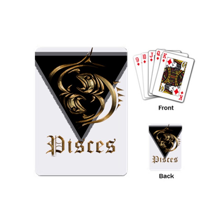 Pisces T-shirtnew Zodiac Pisces T-shirt Playing Cards Single Design (Mini)