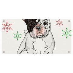 French Bulldog Christmas T- Shirt Christmas Santa Frenchie T- Shirt Banner And Sign 4  X 2  by ZUXUMI