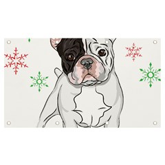 French Bulldog Christmas T- Shirt Christmas Santa Frenchie T- Shirt Banner And Sign 7  X 4  by ZUXUMI