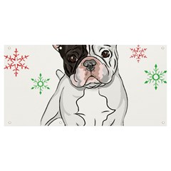 French Bulldog Christmas T- Shirt Christmas Santa Frenchie T- Shirt Banner And Sign 8  X 4  by ZUXUMI