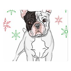 French Bulldog Christmas T- Shirt Christmas Santa Frenchie T- Shirt Premium Plush Fleece Blanket (large) by ZUXUMI