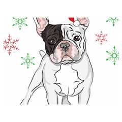 French Bulldog Christmas T- Shirt Christmas Santa Frenchie T- Shirt Premium Plush Fleece Blanket (extra Small) by ZUXUMI