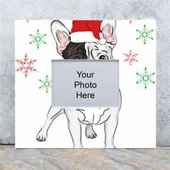 French Bulldog Christmas T- Shirt Christmas Santa Frenchie T- Shirt White Wall Photo Frame 5  X 7  by ZUXUMI