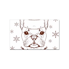 French Bulldog Christmas T- Shirt Happy Christmas Santa Frenchie T- Shirt Sticker (rectangular) by ZUXUMI