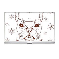 French Bulldog Christmas T- Shirt Happy Christmas Santa Frenchie T- Shirt Business Card Holder by ZUXUMI