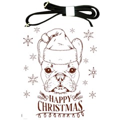 French Bulldog Christmas T- Shirt Happy Christmas Santa Frenchie T- Shirt Shoulder Sling Bag by ZUXUMI