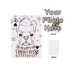 French Bulldog Christmas T- Shirt Happy Christmas Santa Frenchie T- Shirt Playing Cards 54 Designs (mini) by ZUXUMI