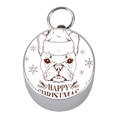 French Bulldog Christmas T- Shirt Happy Christmas Santa Frenchie T- Shirt Mini Silver Compasses by ZUXUMI