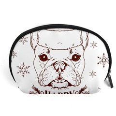 French Bulldog Christmas T- Shirt Happy Christmas Santa Frenchie T- Shirt Accessory Pouch (large) by ZUXUMI