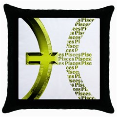 Pisces T-shirtnew Zodiac Symbol Pisces T-shirt Throw Pillow Case (black) by EnriqueJohnson