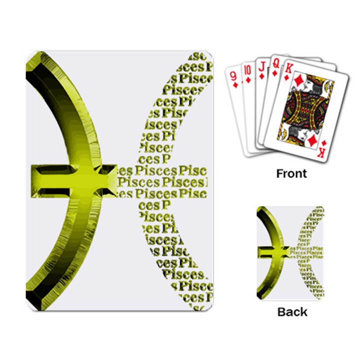 Pisces T-shirtnew Zodiac Symbol Pisces T-shirt Playing Cards Single Design (Rectangle)