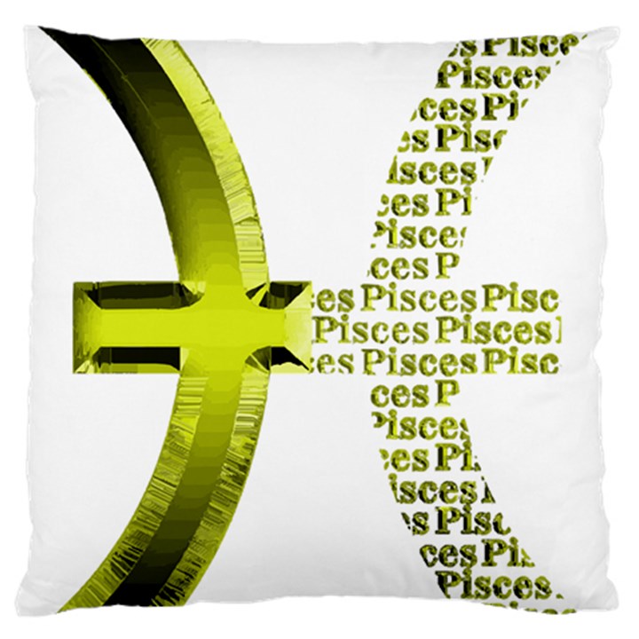 Pisces T-shirtnew Zodiac Symbol Pisces T-shirt Large Premium Plush Fleece Cushion Case (One Side)