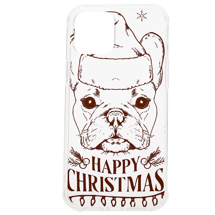 French Bulldog Christmas T- Shirt Happy Christmas Santa Frenchie T- Shirt iPhone 12 Pro max TPU UV Print Case