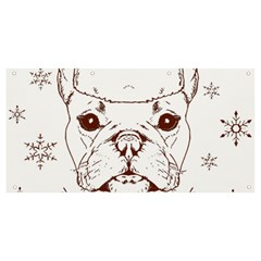 French Bulldog Christmas T- Shirt Happy Christmas Santa Frenchie T- Shirt Banner And Sign 8  X 4  by ZUXUMI