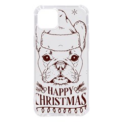 French Bulldog Christmas T- Shirt Happy Christmas Santa Frenchie T- Shirt Iphone 14 Plus Tpu Uv Print Case by ZUXUMI