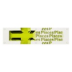 Pisces T-shirtnew Zodiac Symbol Pisces T-shirt Banner and Sign 4  x 1  Front